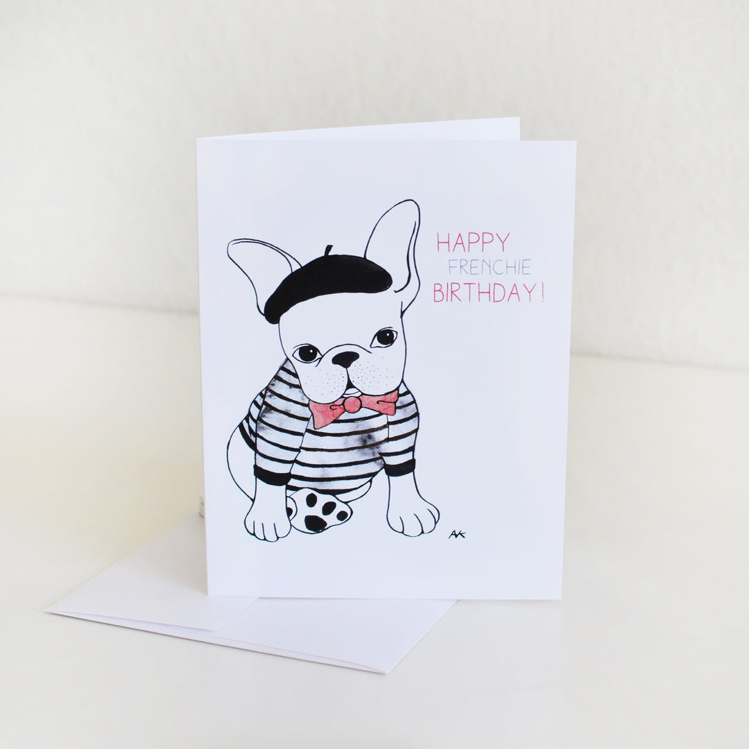 Ooh La La! Parisian French Bulldog Birthday Card