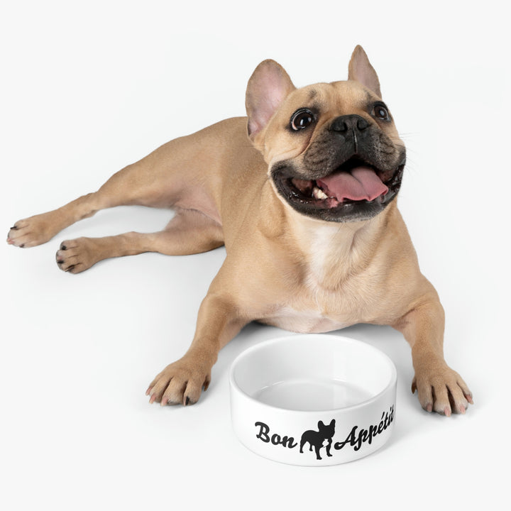 Bon Appétit French Bulldog Silhouette Pet Bowl