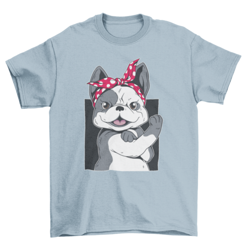 French Bulldog Rosie the Riveter T-shirt