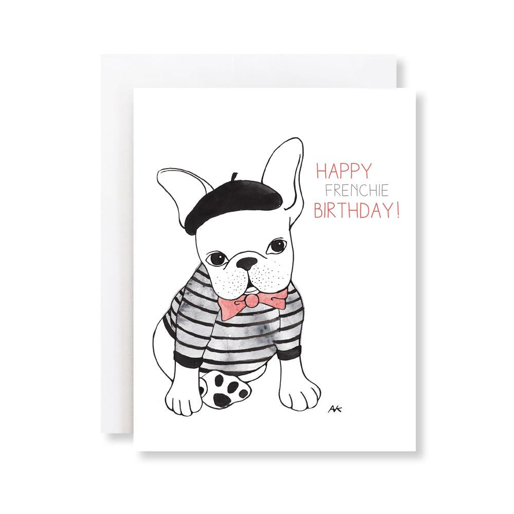 Ooh La La! Parisian French Bulldog Birthday Card