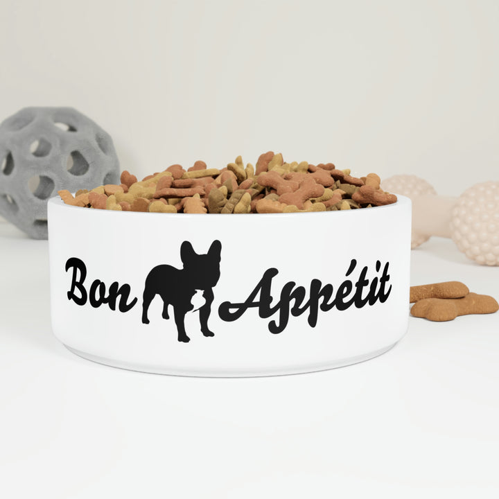 Bon Appétit French Bulldog Silhouette Pet Bowl