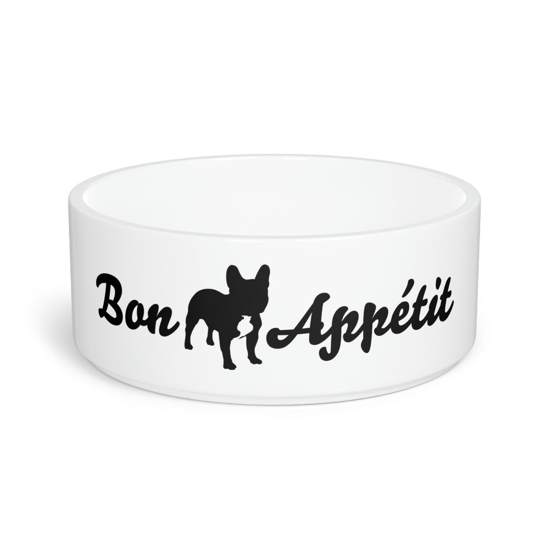 Bon Appétit French Bulldog Silhouette Pet Bowl