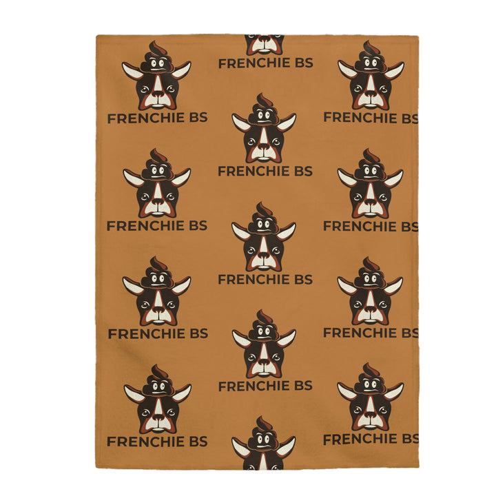 Frenchie BS Velveteen Plush Blanket
