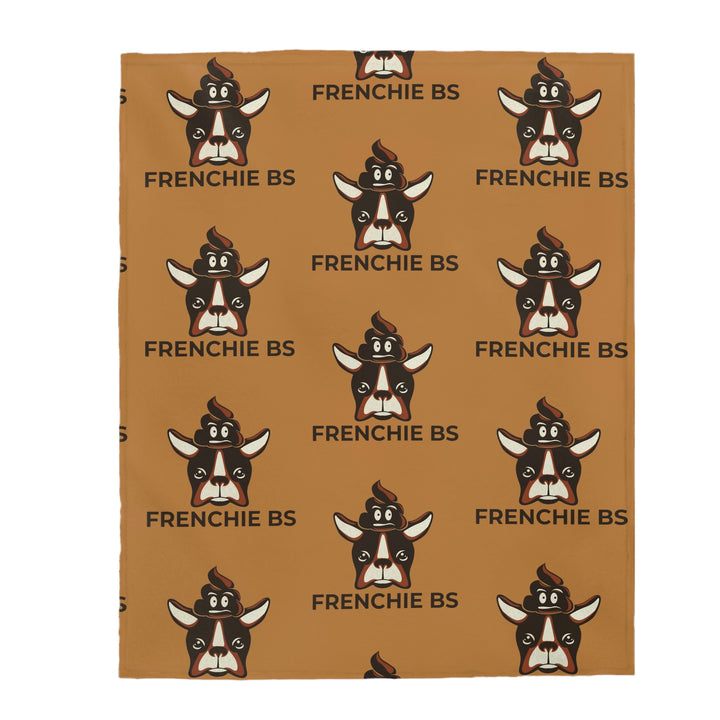 Frenchie BS Velveteen Plush Blanket